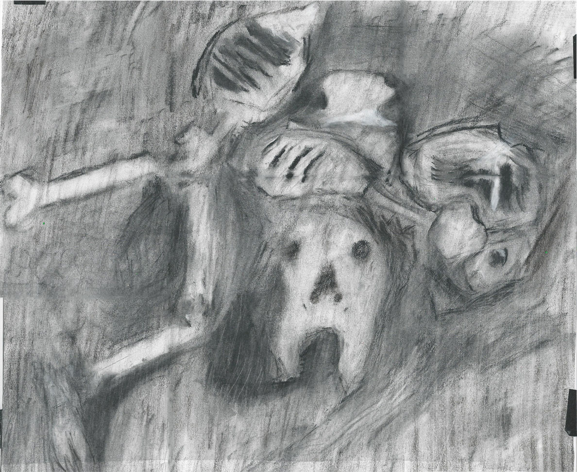 skull and bones charcoal